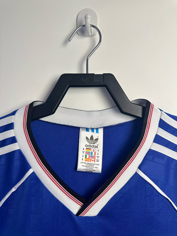 Retro Version 88-90 Manchester United 2nd Away Blue LS Thailand Soccer Jersey AAA-811