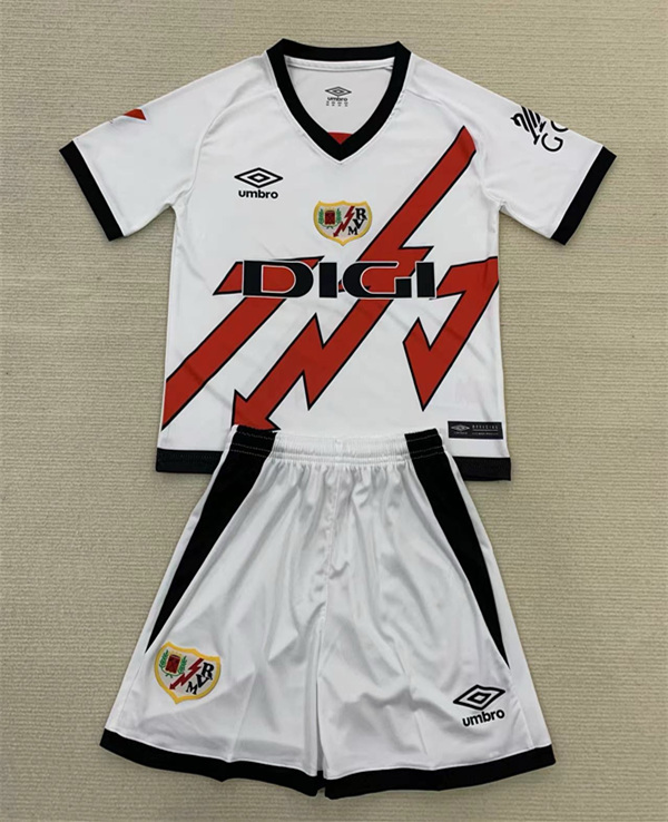 2024-2025 Rayo Vallecano Home White Soccer Unifrom-AY