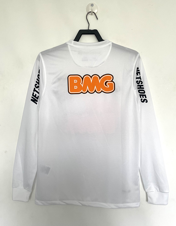 Retro Version 12-13 Santos Home White LS Thailand Soccer Jersey AAA-811