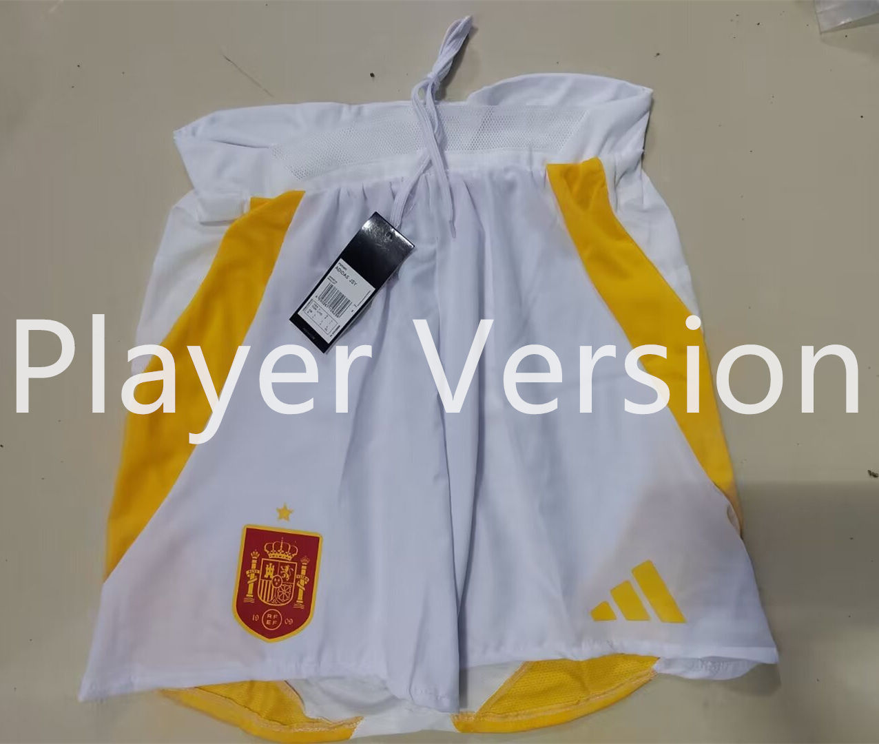 Player Version 2024-2025 Spain White Thailand Soccer Shorts-6794