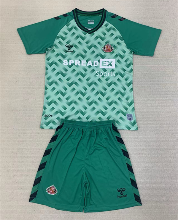 2024-2025 Sunderland AFC Goalkeeper Green Soccer Uniform-AY