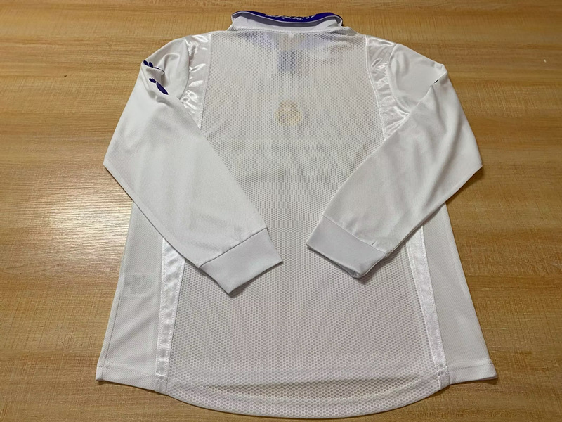 Retro Version 97-98 Real Madrid Home White LS Thailand Soccer Jersey AAA-6895