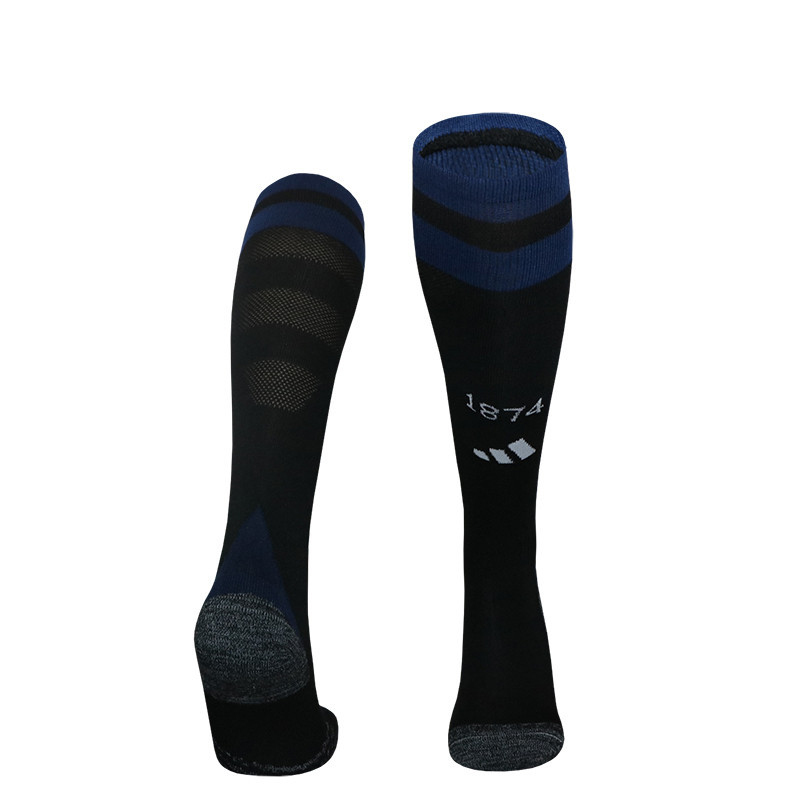 2024-2025 Aston Villa 2nd Away Black Kids/Youth Soccer Socks-4539