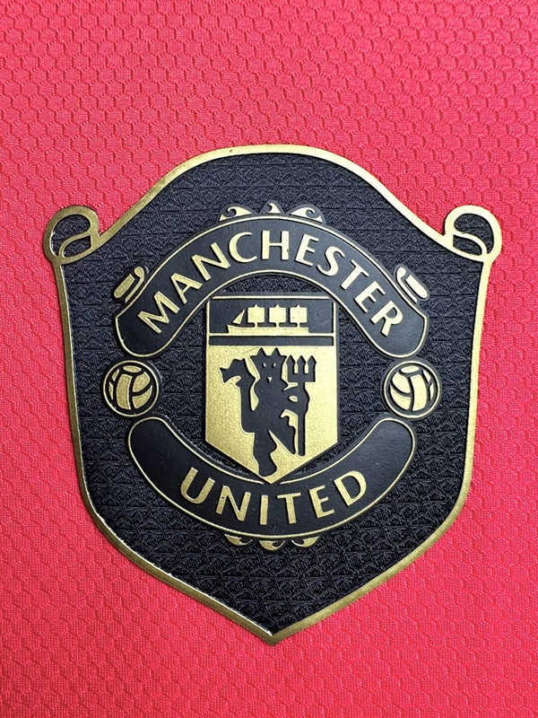 Retro Version19-20 Manchester United Home Red LS Thailand Soccer Jersey AAA-811