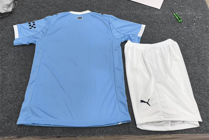 2025-26 Manchester City Home Blue Soccer Uniform-718