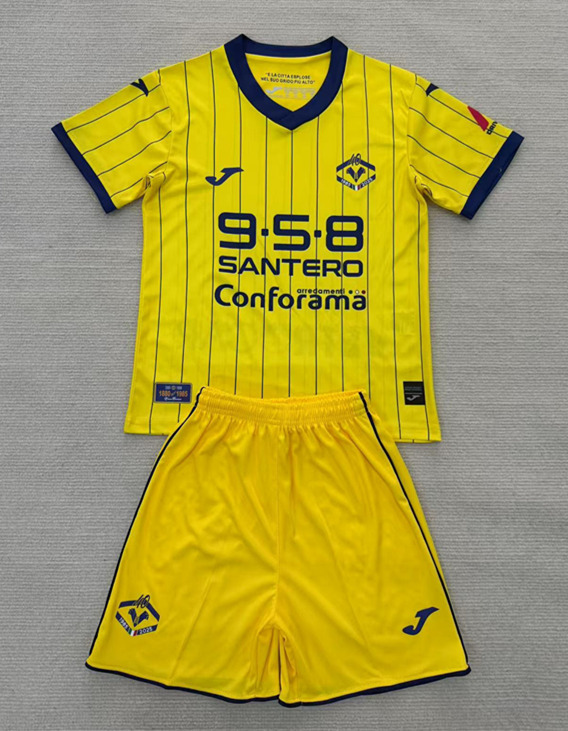 2025-2026 40th Anniversary Version Hellas Verona FC Yellow Thailand Soccer Uniform-AY