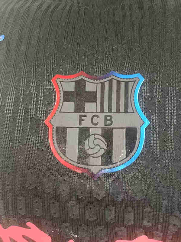 Player Version 2025-2026 New Ad Barcelona Away Black Thailand Soccer Jersey AAA-0871