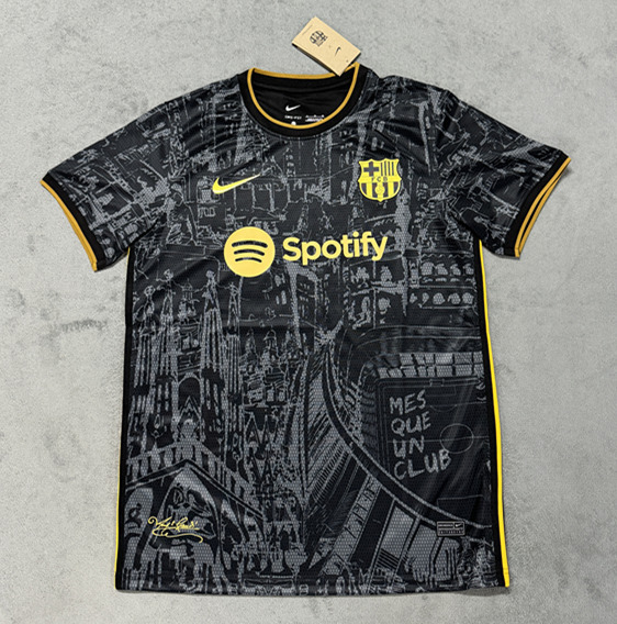 2025-2026 Special Version Barcelona Black&Gold Thailand Soccer Jersey AAA-4506