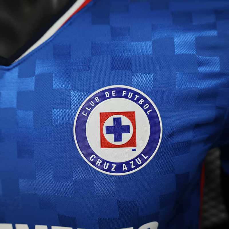 Player Version 2025-2026 Cruz Azul Home Blue Thailand Soccer Jersey AAA-888