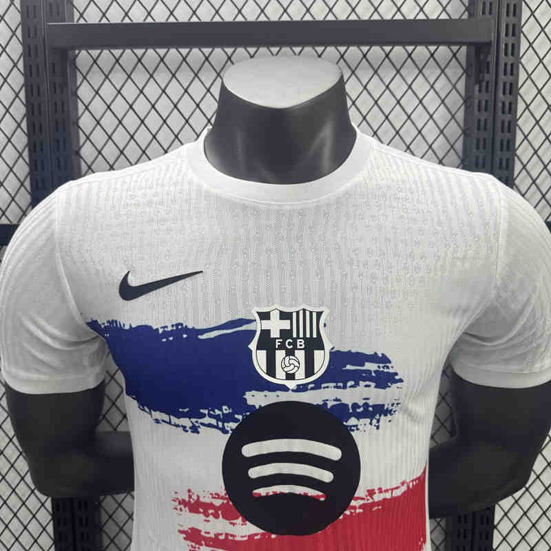 Player Version 2025-2026 Barcelona White Soccer Jersey AAA-3596