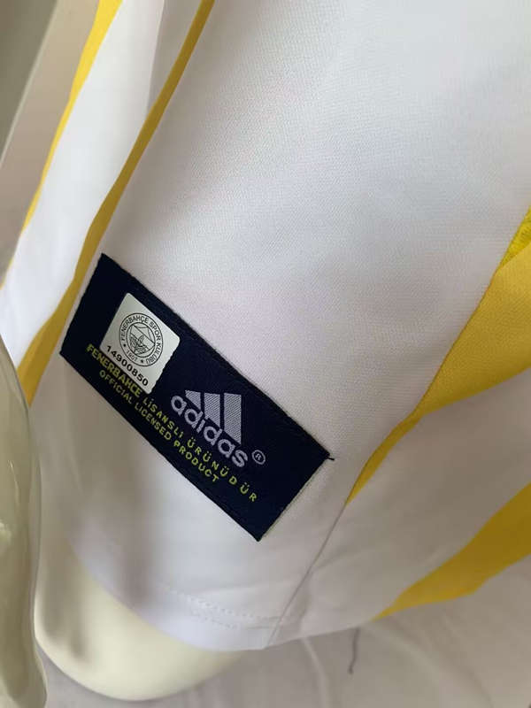 Retro version 07-08 Season Fenerbahçe Away Yellow&White Thailand Soccer Jersey AAA-503