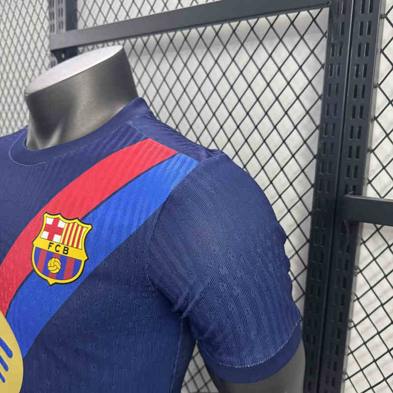 Player Version 2025-2026 Barcelona Blue Soccer Jersey AAA-3596