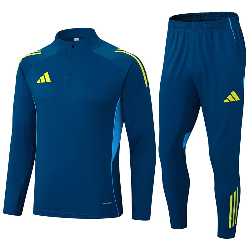 2506 Adidas Dark Blue Thailand Soccer Tracksuit-411