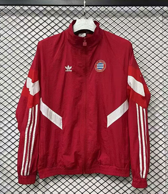 (S-3XL) 2025-2026 Bayern München Red Thailand Soccer Trench Coat-GB