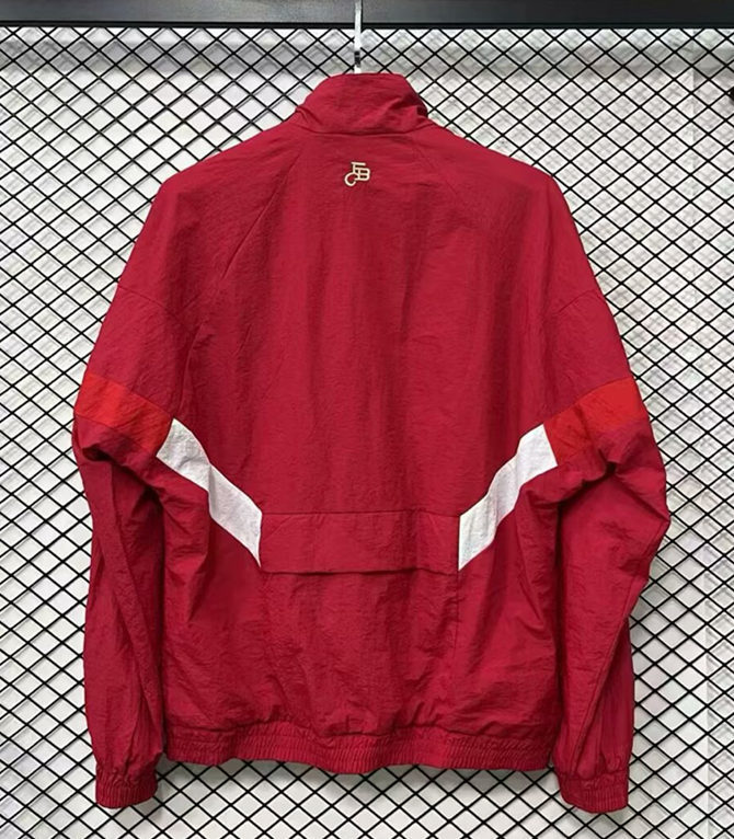 (S-3XL) 2025-2026 Bayern München Red Thailand Soccer Trench Coat-GB