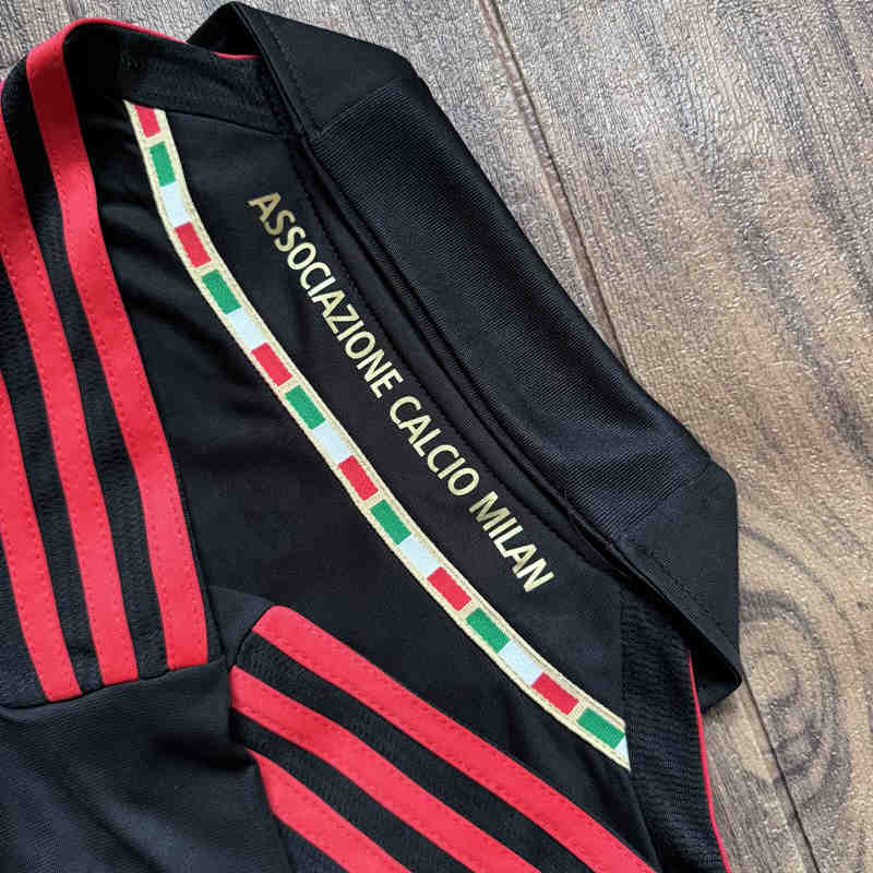 Retro Version 2011-2012 AC Milan Away Black LS Thailand Soccer Jersey AAA-6157