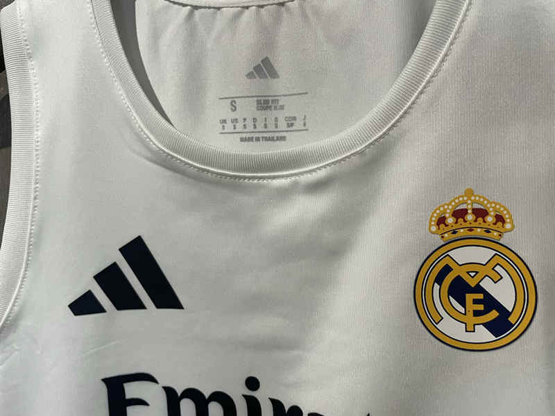 2025-2026 Real Madrid Home White Thailand Women Soccer Yoga Vest Jersey AAA-7411