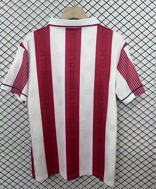 (S-4XL) Retro Version 95-96 FC Köln Home Red&White Thailand Soccer Jersey AAA-2044
