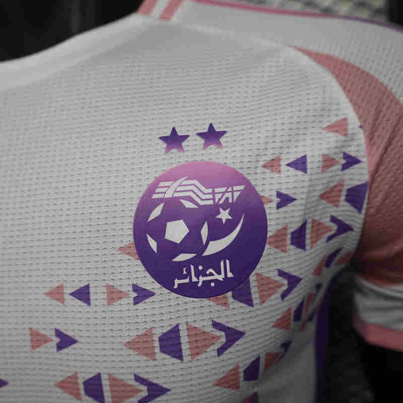 Player Version 2025-2026 Algeria White&Pink&Purple Thailand Soccer Jersey AAA-888
