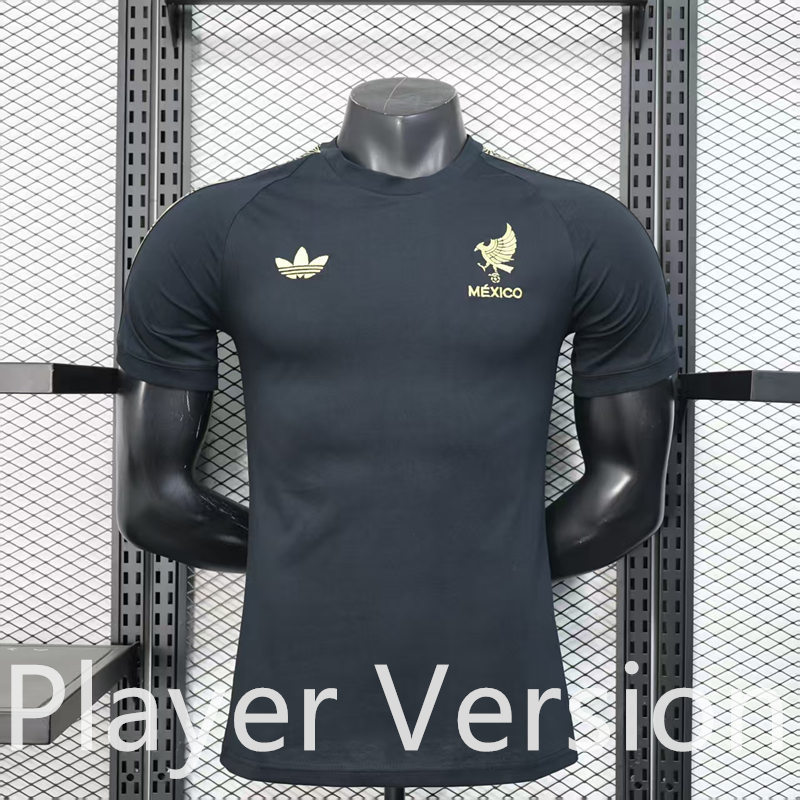 Player Version 2025-2026 Cotton Casual Version Mexico Black Thailand Soccer Jersey AAA-888