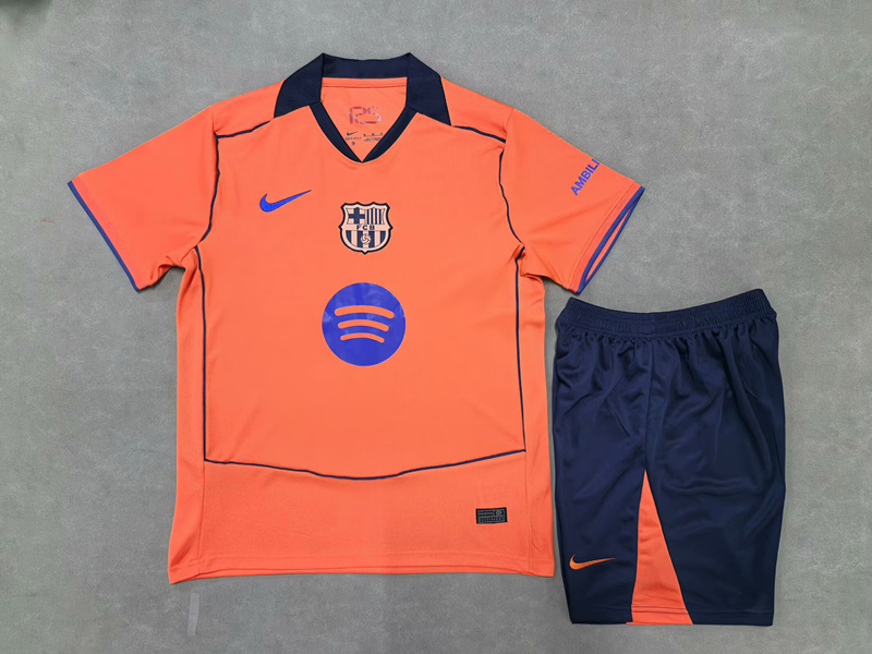 2025-2026 Barcelona Away Orange Soccer Uniform-6748