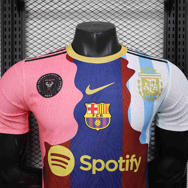 Player Version 2025-2026 Special Version Barcelona Pink&Blue Soccer Jersey-888