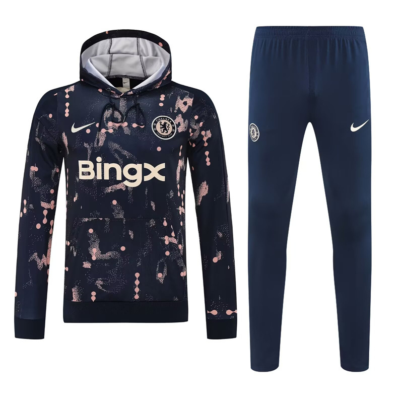 2025-2026 Chelsea Royal Blue Floral Thailand Soccer Tracksuit With Hat-418