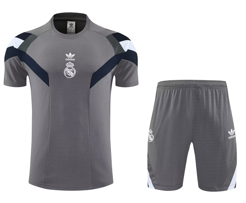 2025-2026 Real Madrid Grey Thailand Training Soccer Uniform-4627