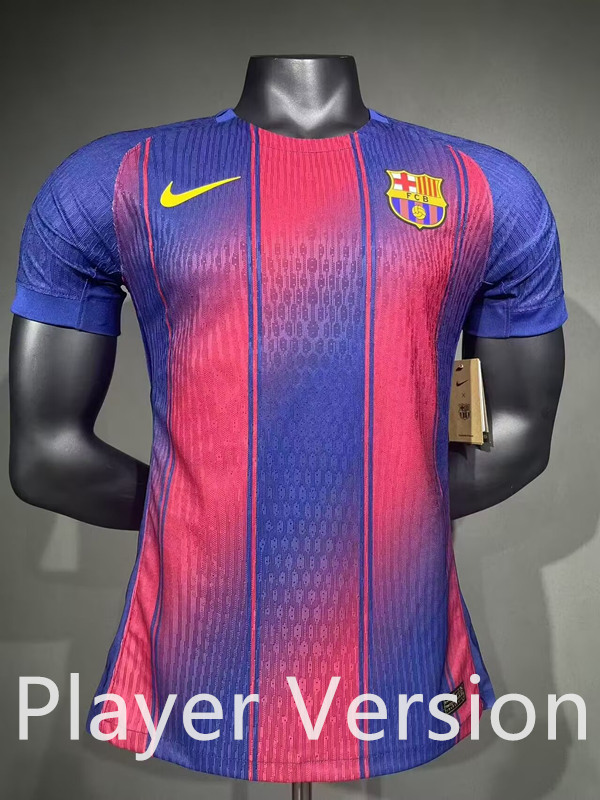 (S-3XL) Player Version 2025-2026 Barcelona Home Red&Blue Thailand Soccer Jersey AAA-5229