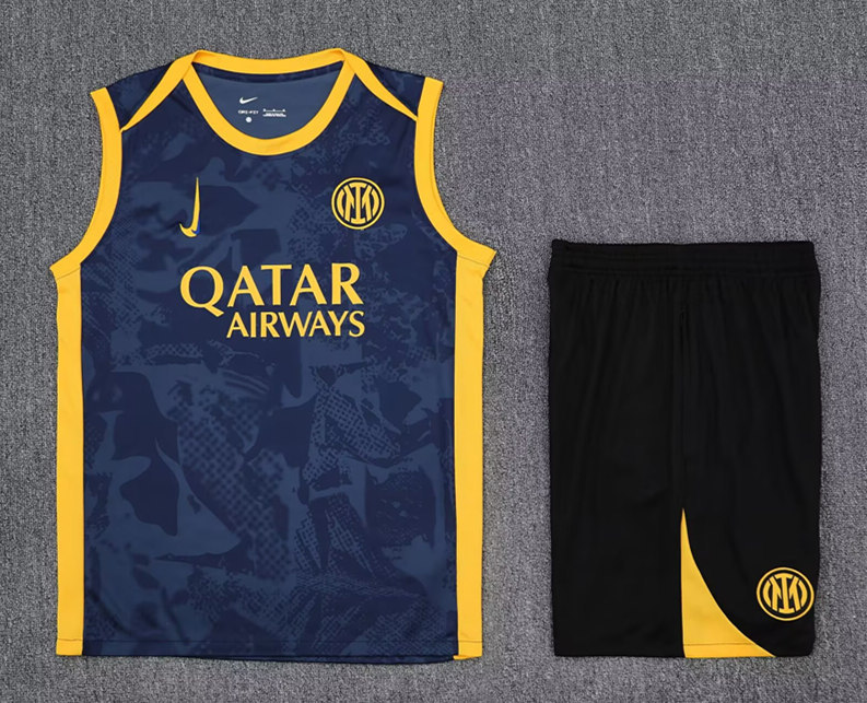 2025-2026 Inter Milan Blue Thailand Training Soccer Vest Uniform-418