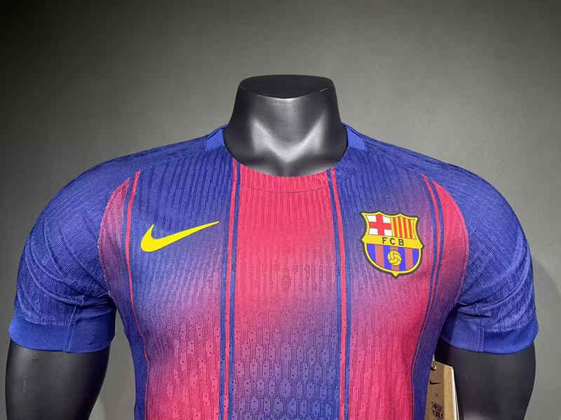 (S-3XL) Player Version 2025-2026 Barcelona Home Red&Blue Thailand Soccer Jersey AAA-5229