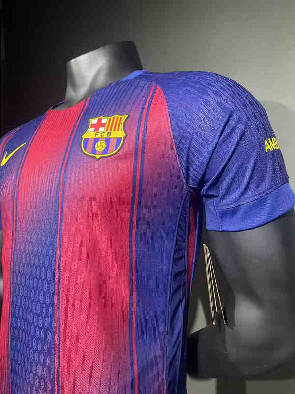 (S-3XL) Player Version 2025-2026 Barcelona Home Red&Blue Thailand Soccer Jersey AAA-5229