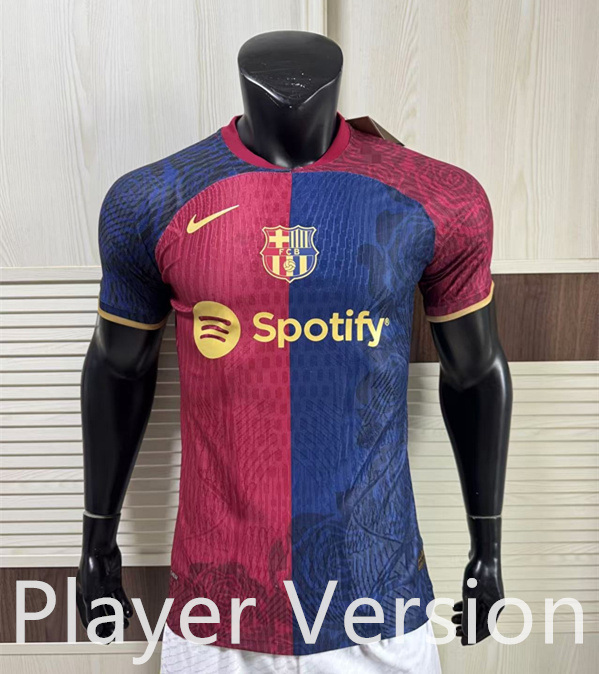 Player Version 2025-2026 Barcelona Red&Blue Thailand Soccer Jersey AAA-6253