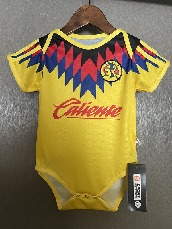 2025-2026 Club America Home Yellow Baby Soccer Uniform-CS