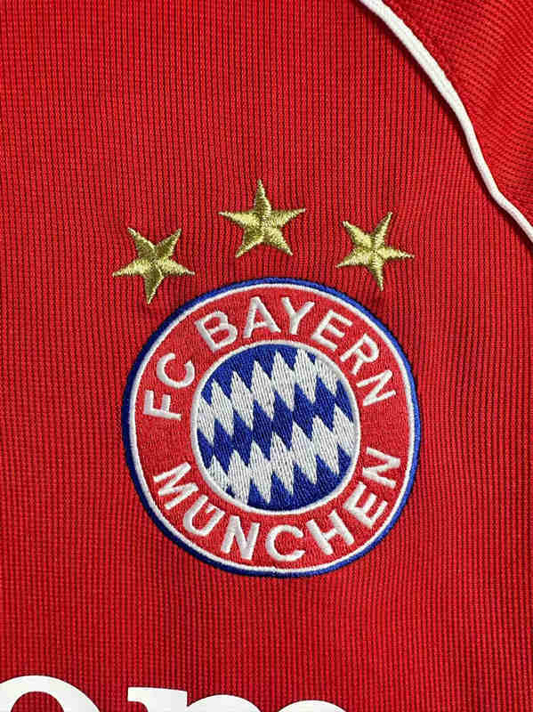 Retro Version 2006-2007 Bayern München Home Red Thailand Soccer Jersey AAA-811