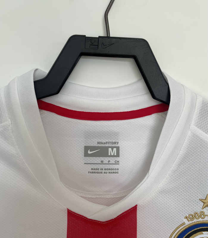 Retro Version 2007-2008 Inter Milan Away Red&White Thailand Soccer Jersey AAA-811