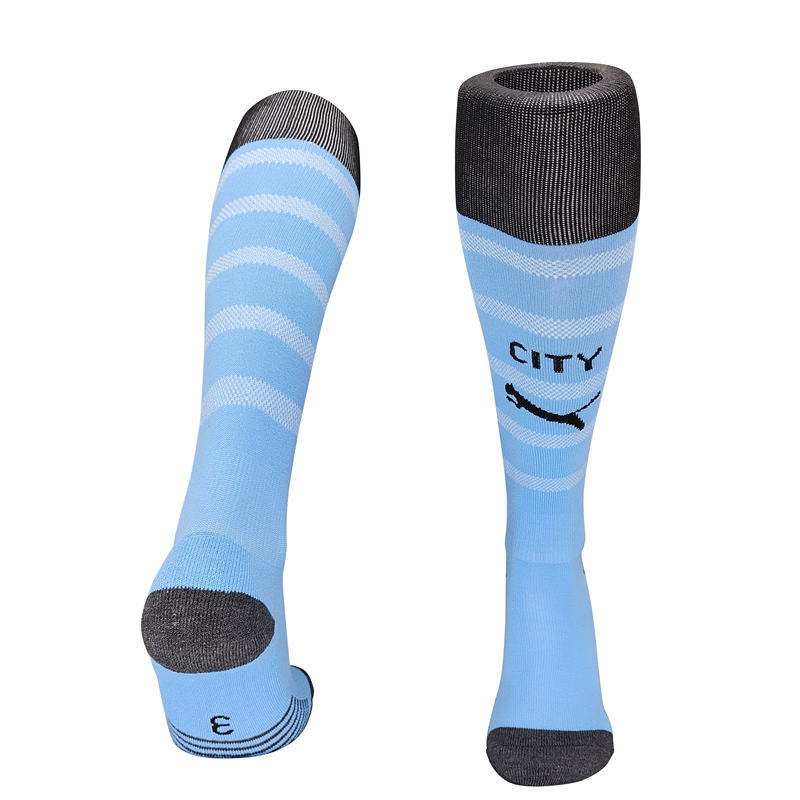 2025-2026 Manchester City Home Blue Soccer Socks