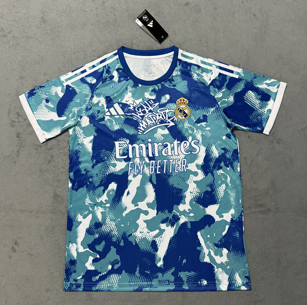 (S-4XL) 2025-2026 Real Madrid Blue&White Soccer Jersey AAA-4506