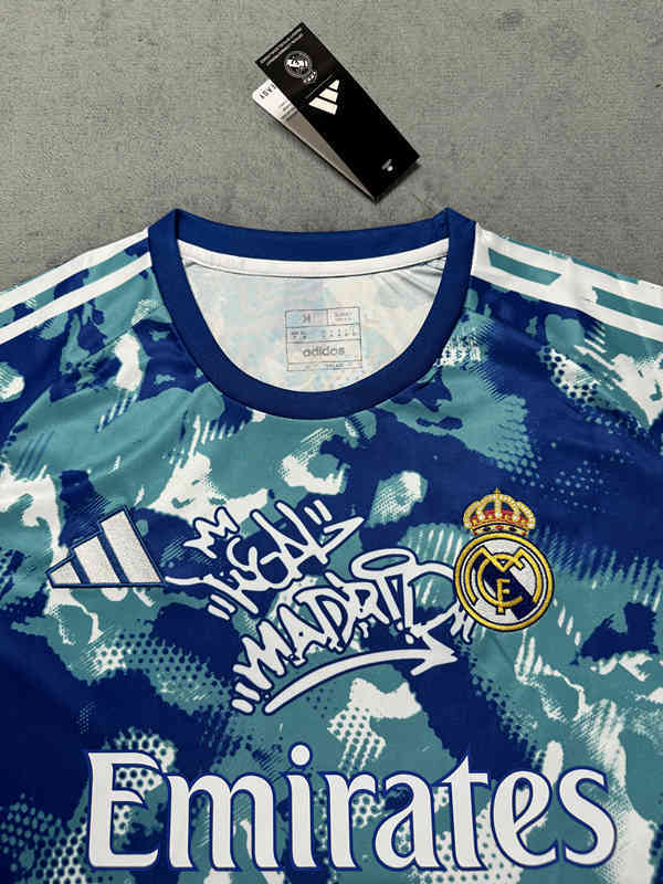 (S-4XL) 2025-2026 Real Madrid Blue&White Soccer Jersey AAA-4506