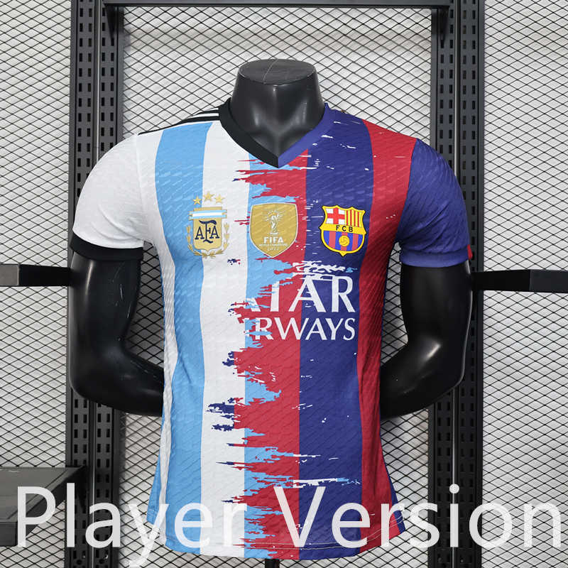Player Version 2025-2026 Special Version Barcelona Red&Blue&White Thailand Soccer Jersey AAA-888