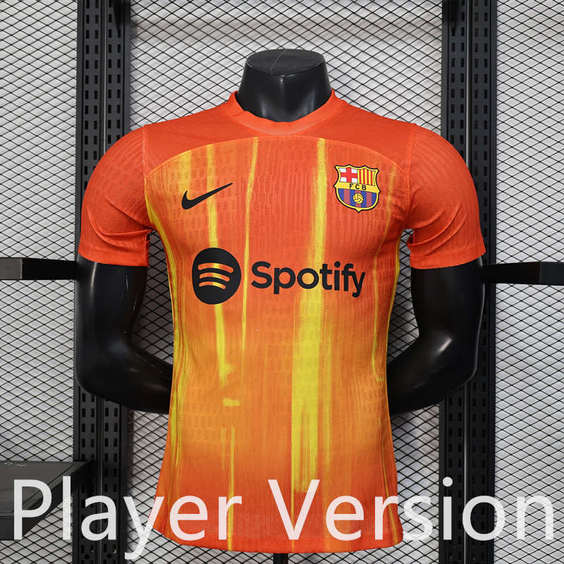 Player Version 2025-2026 Special Version Barcelona Orange Thailand Soccer Jersey AAA-888