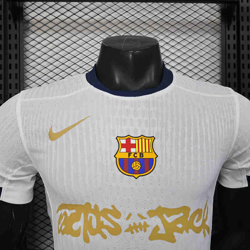 Player Version 2025-2026 Special Version Barcelona White Thailand Soccer Jersey AAA-888