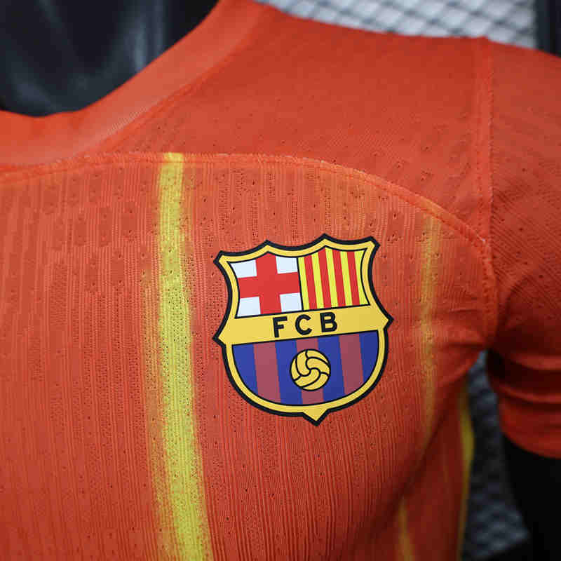 Player Version 2025-2026 Special Version Barcelona Orange Thailand Soccer Jersey AAA-888