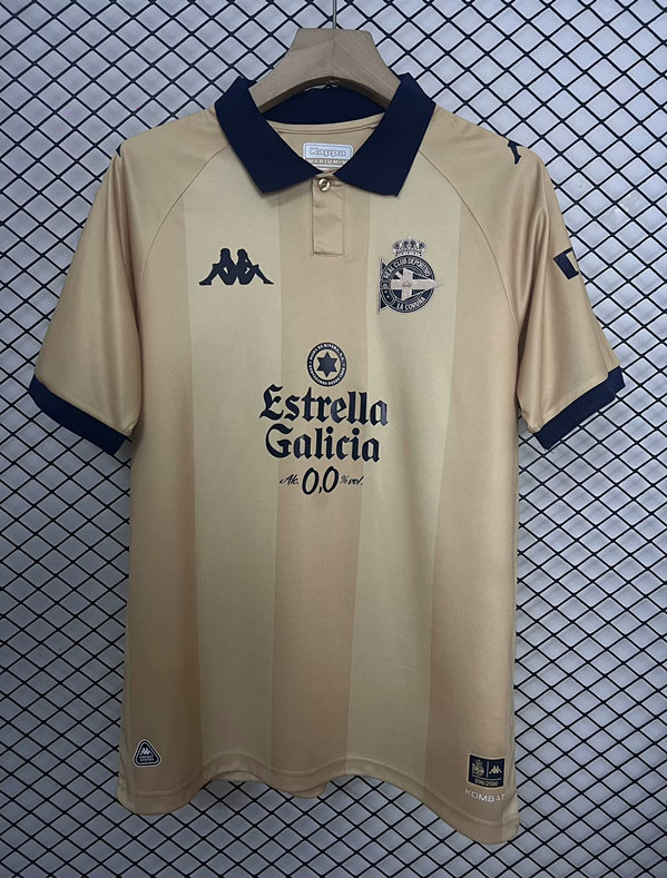 (S-4XL) 25th Anniversary Edition Deportivo La Coruña Gold Thailand Soccer Jersey AAA-2044