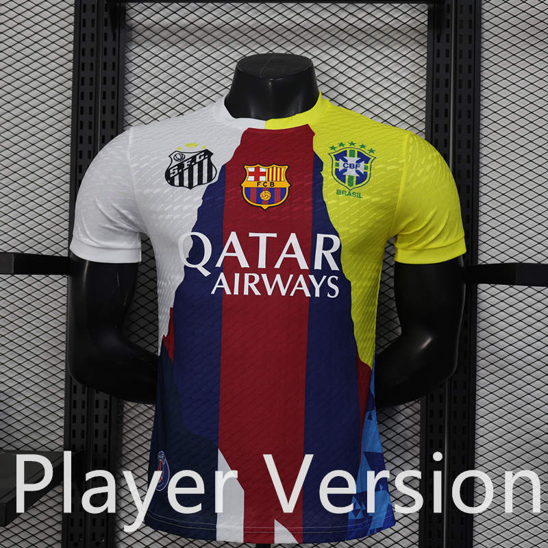 Player Version 2025-2026 Special Version Barcelona White&Red&Blue&Yellow Thailand Soccer Jersey AAA-888