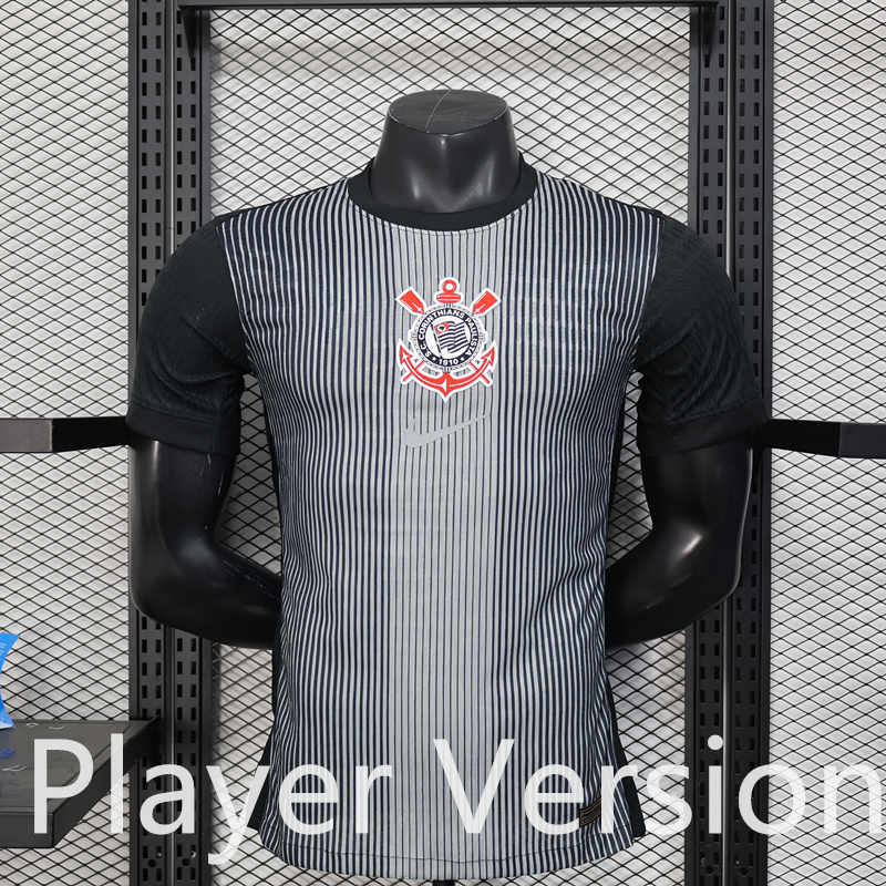 Player Version 2025-2026 Special Version Corinthians Black&Gray Thailand Women Soccer Jersey-888