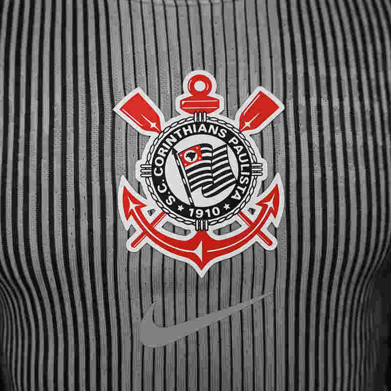 Player Version 2025-2026 Special Version Corinthians Black&Gray Thailand Women Soccer Jersey-888