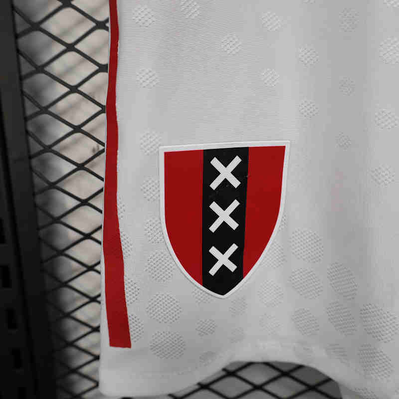 Player Version 2025-2026 Ajax White Thailand Soccer Shorts-888