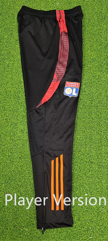 Player Version 2024-2025 Olympique Lyonnais Black Thailand Soccer Long Pants-9926