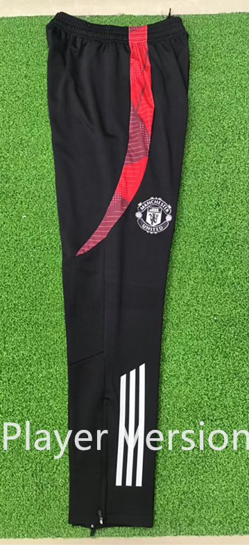 Player Version 2024-2025 Manchester United Black Thailand Soccer Long Pants-9926
